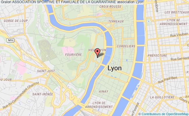 plan association Association Sportive Et Familiale De La Quarantaine Lyon 5e Arrondissement