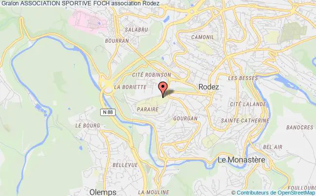 plan association Association Sportive Foch Rodez