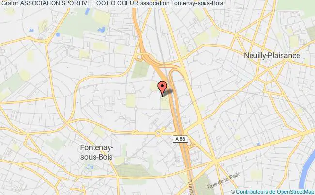 plan association Association Sportive Foot Ô Coeur Fontenay-sous-Bois