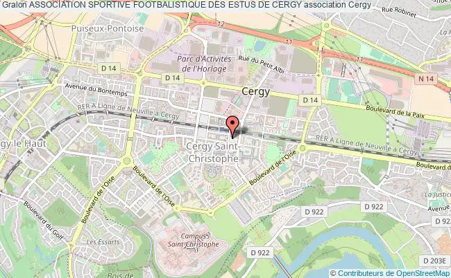 plan association Association Sportive Footbalistique Des Estus De Cergy Cergy Saint Christophe