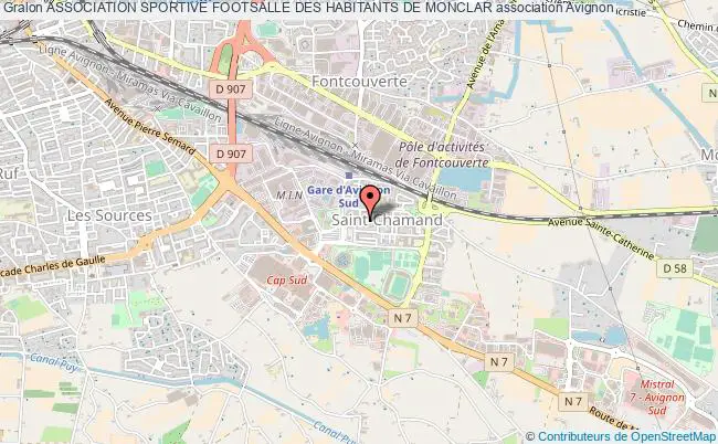 plan association Association Sportive Footsalle Des Habitants De Monclar Avignon