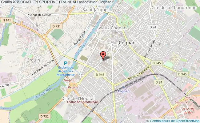 plan association Association Sportive Fraineau Cognac