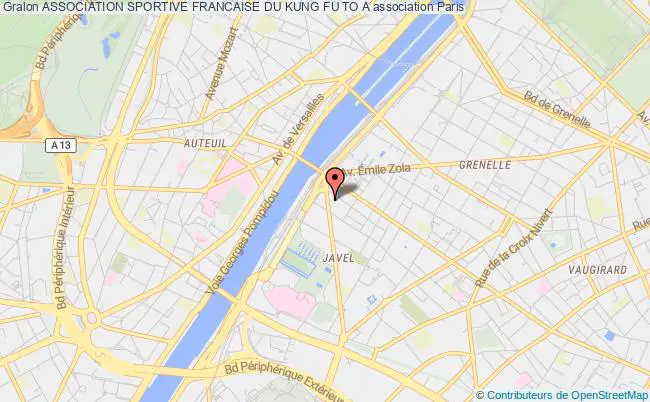 plan association Association Sportive Francaise Du Kung Fu To A Paris