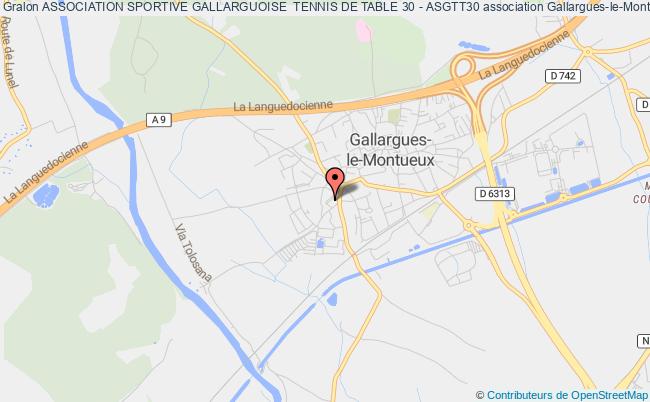 plan association Association Sportive Gallarguoise  Tennis De Table 30 - Asgtt30 Gallargues-le-Montueux
