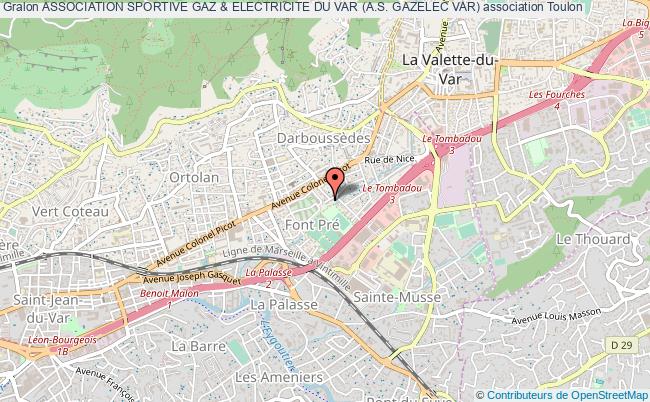plan association Association Sportive Gaz & Electricite Du Var (a.s. Gazelec Var) Toulon