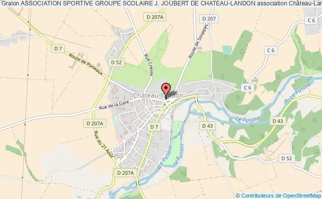 plan association Association Sportive Groupe Scolaire J. Joubert De Chateau-landon Château-Landon