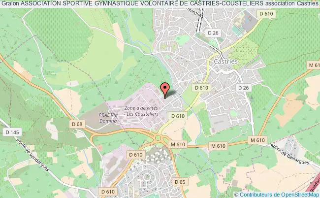 plan association Association Sportive Gymnastique Volontaire De Castries-cousteliers Castries