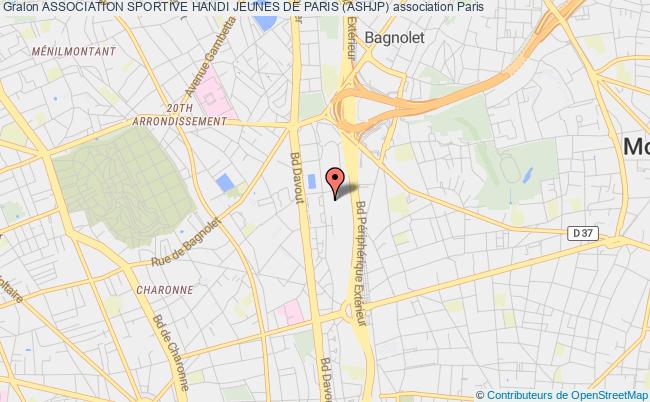 plan association Association Sportive Handi Jeunes De Paris (ashjp) Paris