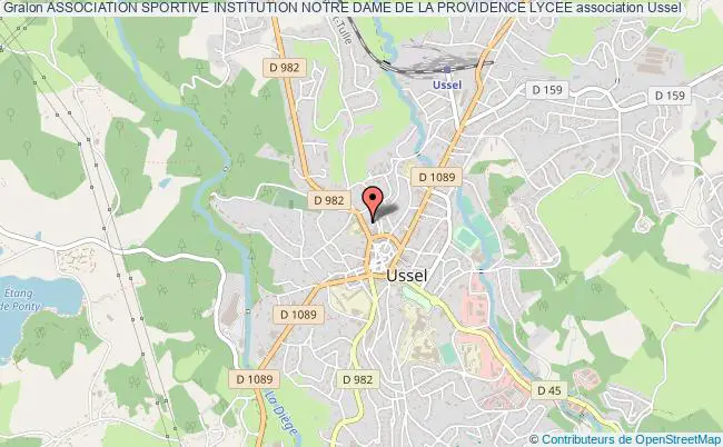 plan association Association Sportive Institution Notre Dame De La Providence Lycee Ussel
