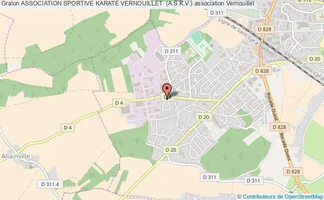 plan association Association Sportive Karate Vernouillet  (a.s.k.v.) Vernouillet