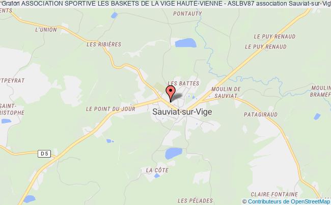 plan association Association Sportive Les Baskets De La Vige Haute-vienne - Aslbv87 Sauviat-sur-Vige