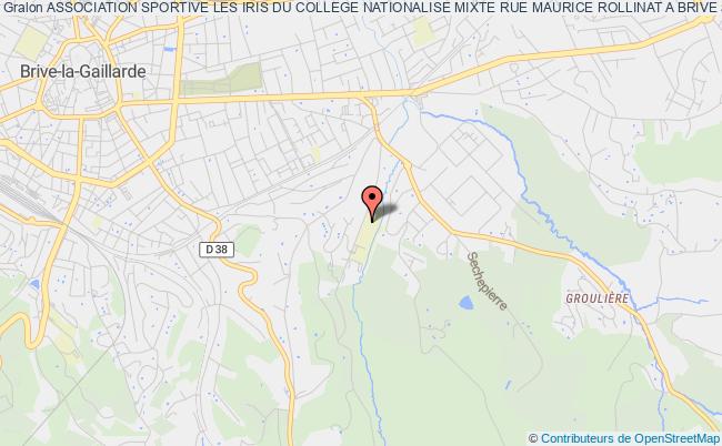 plan association Association Sportive Les Iris Du College Nationalise Mixte Rue Maurice Rollinat A Brive Brive-la-Gaillarde