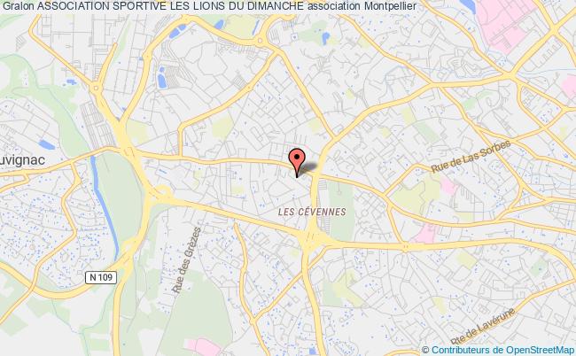 plan association Association Sportive Les Lions Du Dimanche Montpellier