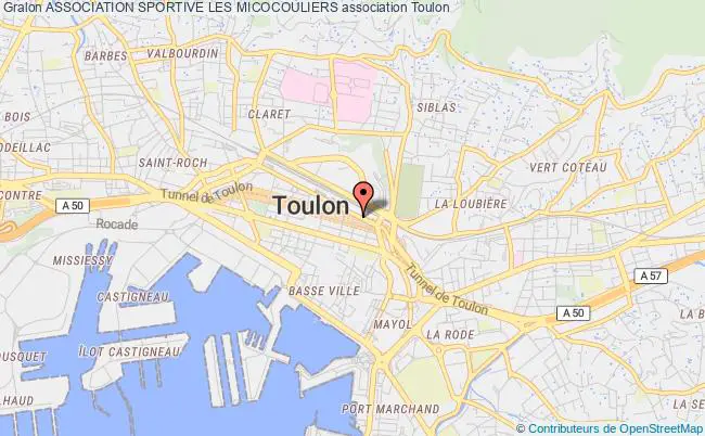 plan association Association Sportive Les Micocouliers Toulon