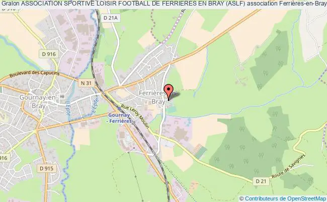 plan association Association Sportive Loisir Football De Ferrieres En Bray (aslf) Ferrières-en-Bray