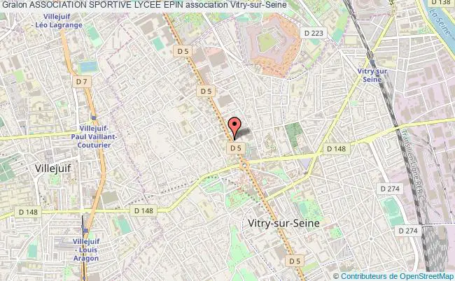 plan association Association Sportive Lycee Epin Vitry-sur-Seine