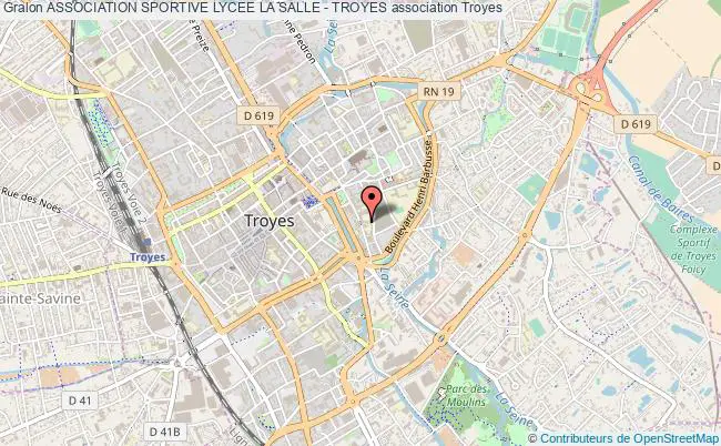 plan association Association Sportive Lycee La Salle - Troyes Troyes