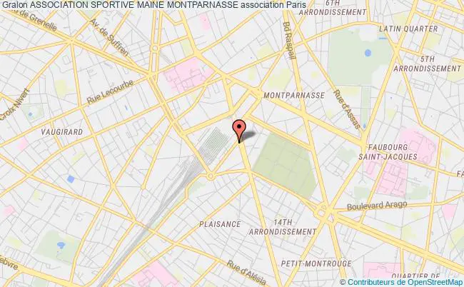 plan association Association Sportive Maine Montparnasse Paris