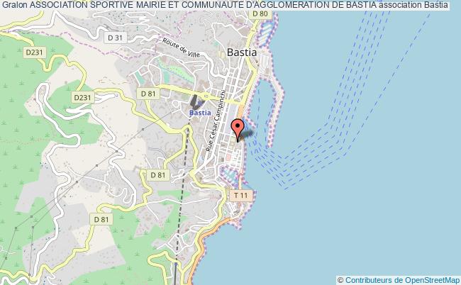 plan association Association Sportive Mairie Et Communaute D'agglomeration De Bastia Bastia