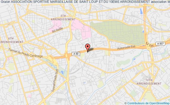 plan association Association Sportive Marseillaise De Saint Loup Et Du 10Ème Arrondissement Marseille