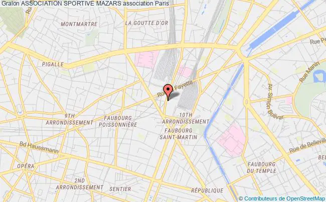 plan association Association Sportive Mazars Paris