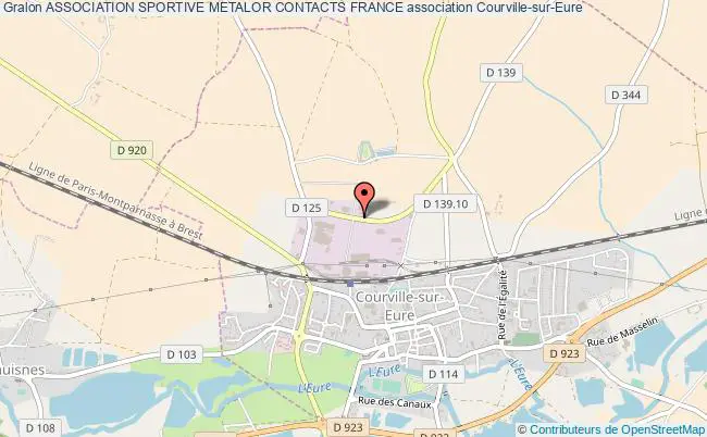 plan association Association Sportive Metalor Contacts France Courville-sur-Eure