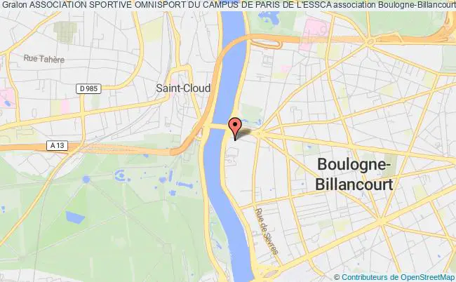 plan association Association Sportive Omnisport Du Campus De Paris De L'essca Boulogne-Billancourt