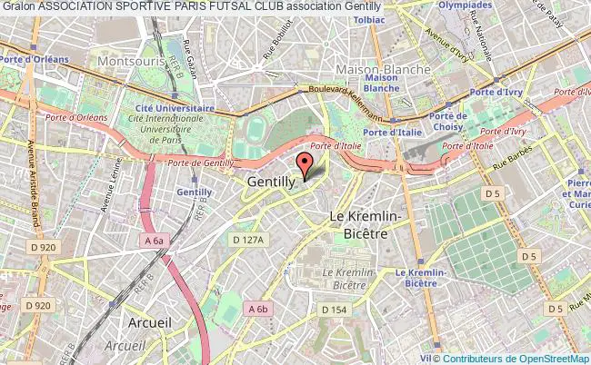 plan association Association Sportive Paris Futsal Club Gentilly