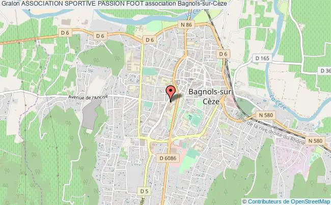 plan association Association Sportive Passion Foot Bagnols-sur-Cèze