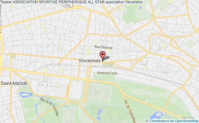 plan association Association Sportive Peripherique All Star Vincennes
