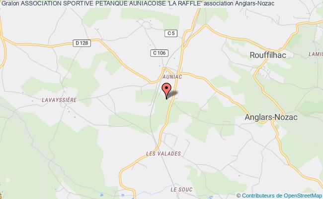 plan association Association Sportive Petanque Auniacoise 'la Raffle' Anglars-Nozac