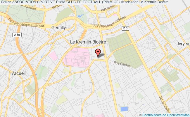 plan association Association Sportive Pimm Club De Football (pimm Cf) Kremlin-Bicêtre