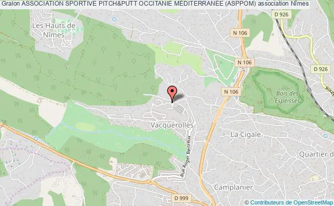 plan association Association Sportive Pitch&putt Occitanie MÉditerranÉe (asppom) Nîmes