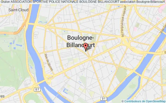 plan association Association Sportive Police Nationale Boulogne Billancourt Boulogne-Billancourt