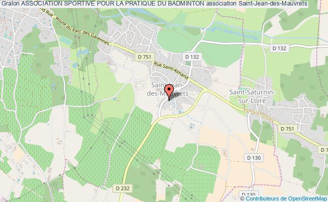 plan association Association Sportive Pour La Pratique Du Badminton Saint-Jean-des-Mauvrets
