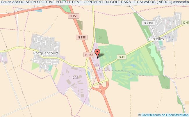 plan association Association Sportive Pour Le Developpement Du Golf Dans Le Calvados ( Asdgc) Garcelles-Secqueville