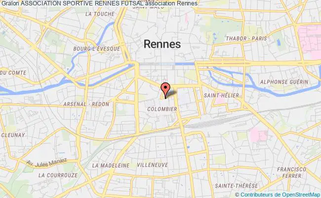 plan association Association Sportive Rennes Futsal Rennes