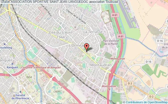 plan association Association Sportive Saint Jean Languedoc Toulouse cedex