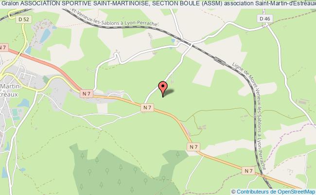 plan association Association Sportive Saint-martinoise, Section Boule (assm) Saint-Martin-d'Estréaux