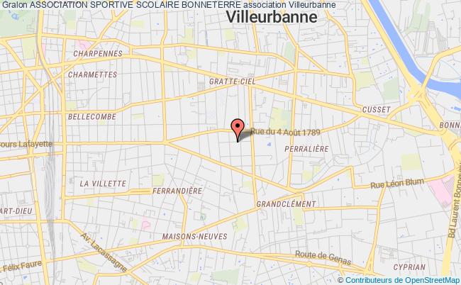 plan association Association Sportive Scolaire Bonneterre Villeurbanne