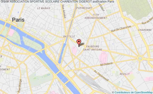plan association Association Sportive Scolaire Charenton Diderot PARIS
