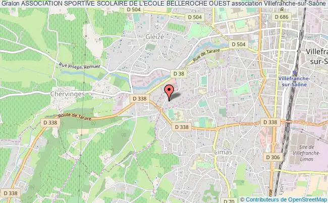 plan association Association Sportive Scolaire De L'ecole Belleroche Ouest Villefranche-sur-Saône