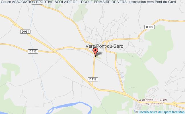 plan association Association Sportive Scolaire De L'ecole Primaire De Vers. Vers-Pont-du-Gard