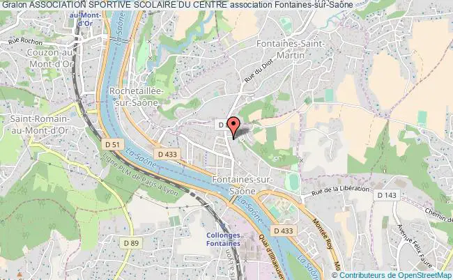 plan association Association Sportive Scolaire Du Centre Fontaines-sur-Saône
