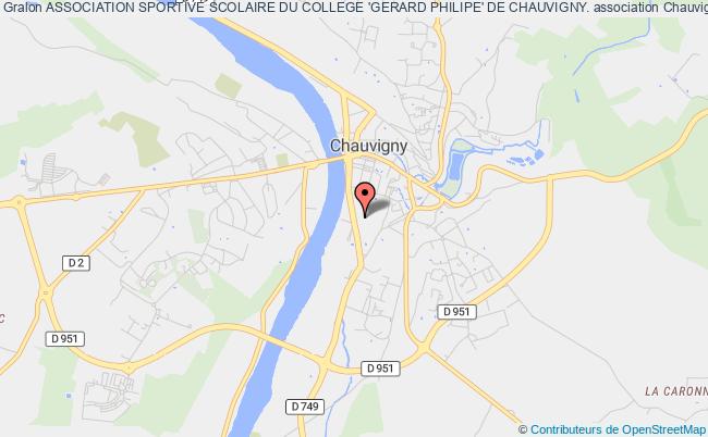 plan association Association Sportive Scolaire Du College 'gerard Philipe' De Chauvigny. Chauvigny