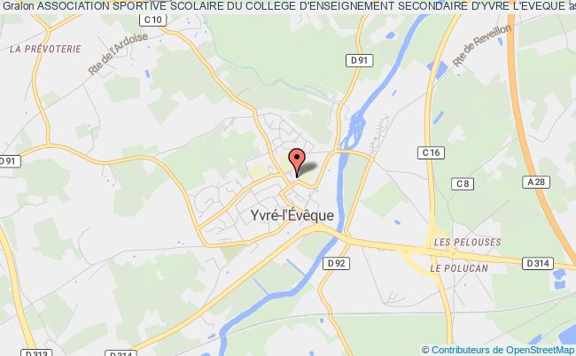 plan association Association Sportive Scolaire Du College D'enseignement Secondaire D'yvre L'eveque 