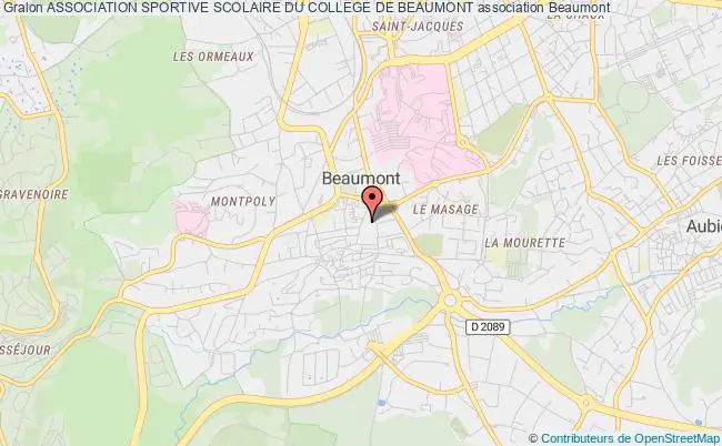 plan association Association Sportive Scolaire Du College De Beaumont Beaumont