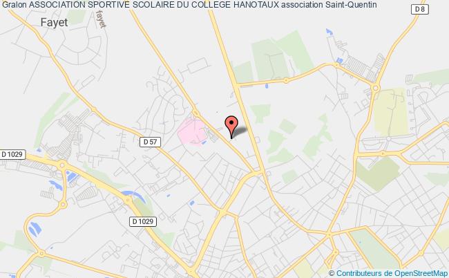plan association Association Sportive Scolaire Du College Hanotaux Saint-Quentin