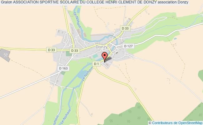 plan association Association Sportive Scolaire Du College Henri Clement De Donzy Donzy