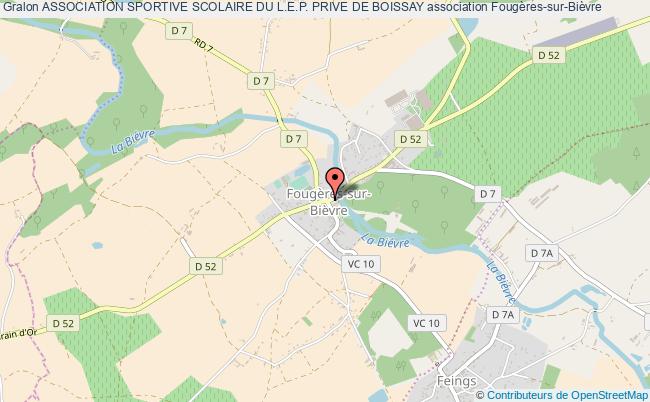 plan association Association Sportive Scolaire Du L.e.p. Prive De Boissay Fougères-sur-Bièvre